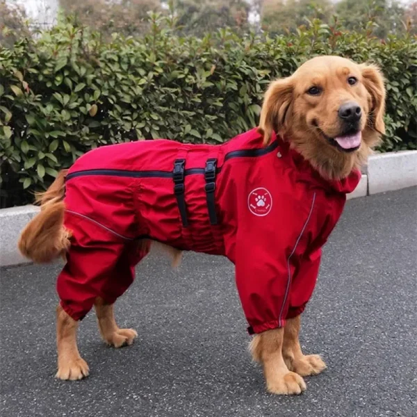 Waterproof Jacket Reflective Rain Coat, Dog Jumpsuits And Rompers For Large Dogs